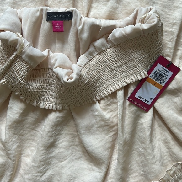 NWT Vince Camuto Smocked Waist Tiered Fully Lined Maxi Skirt - Picture 5 of 8